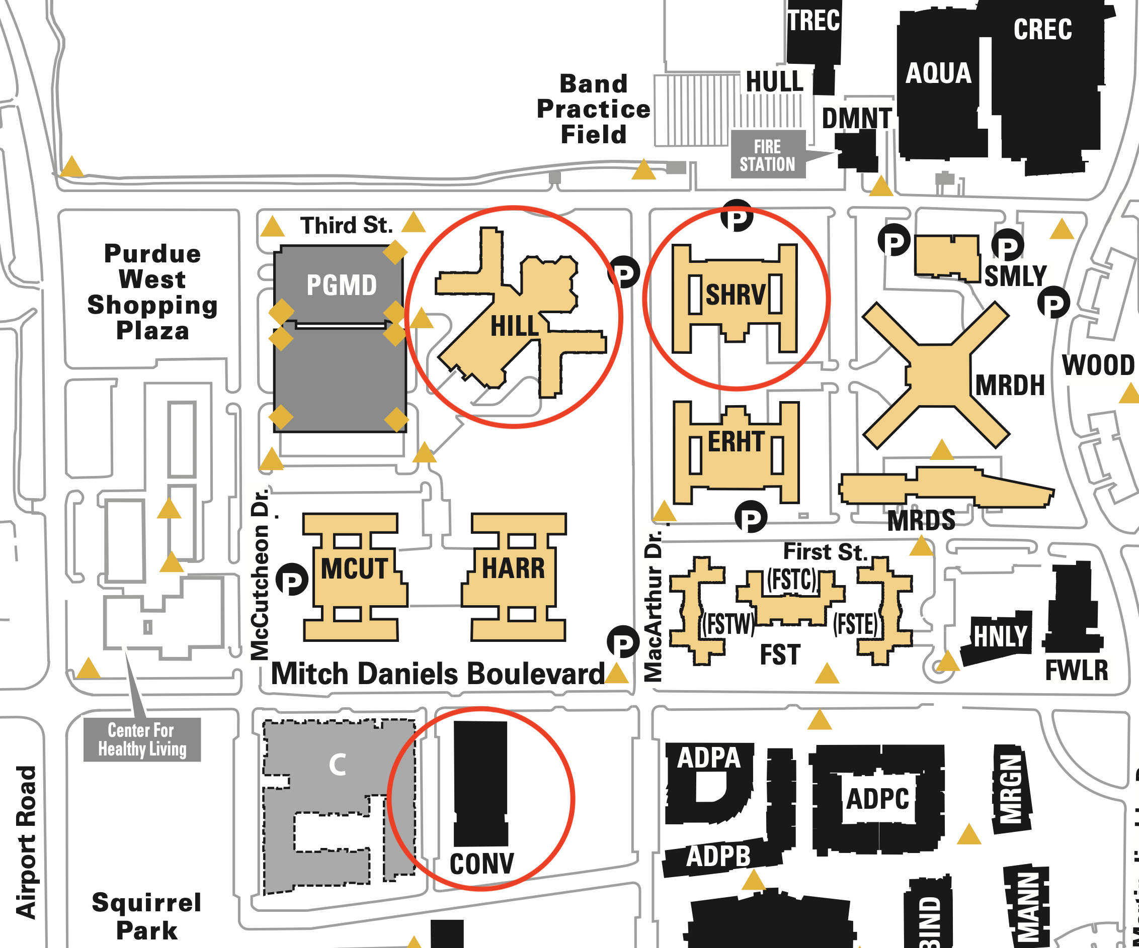 Purdue West Lafayette Map